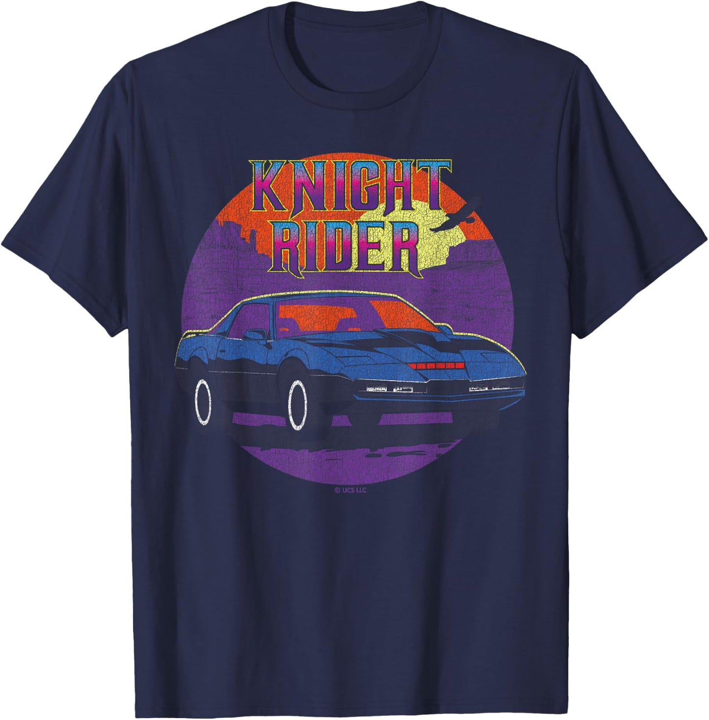 Knight Rider Retro Car Adventure Iconic T-Shirt - T-Shirt | Navy