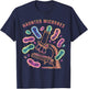 Haunted Microbes, Funny Microbiology Halloween T-Shirt - T-Shirt | Navy