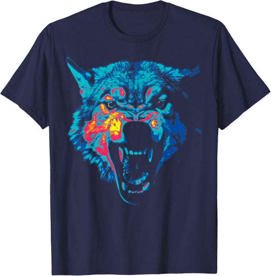 Wolf T-Shirt - T-Shirt | Navy