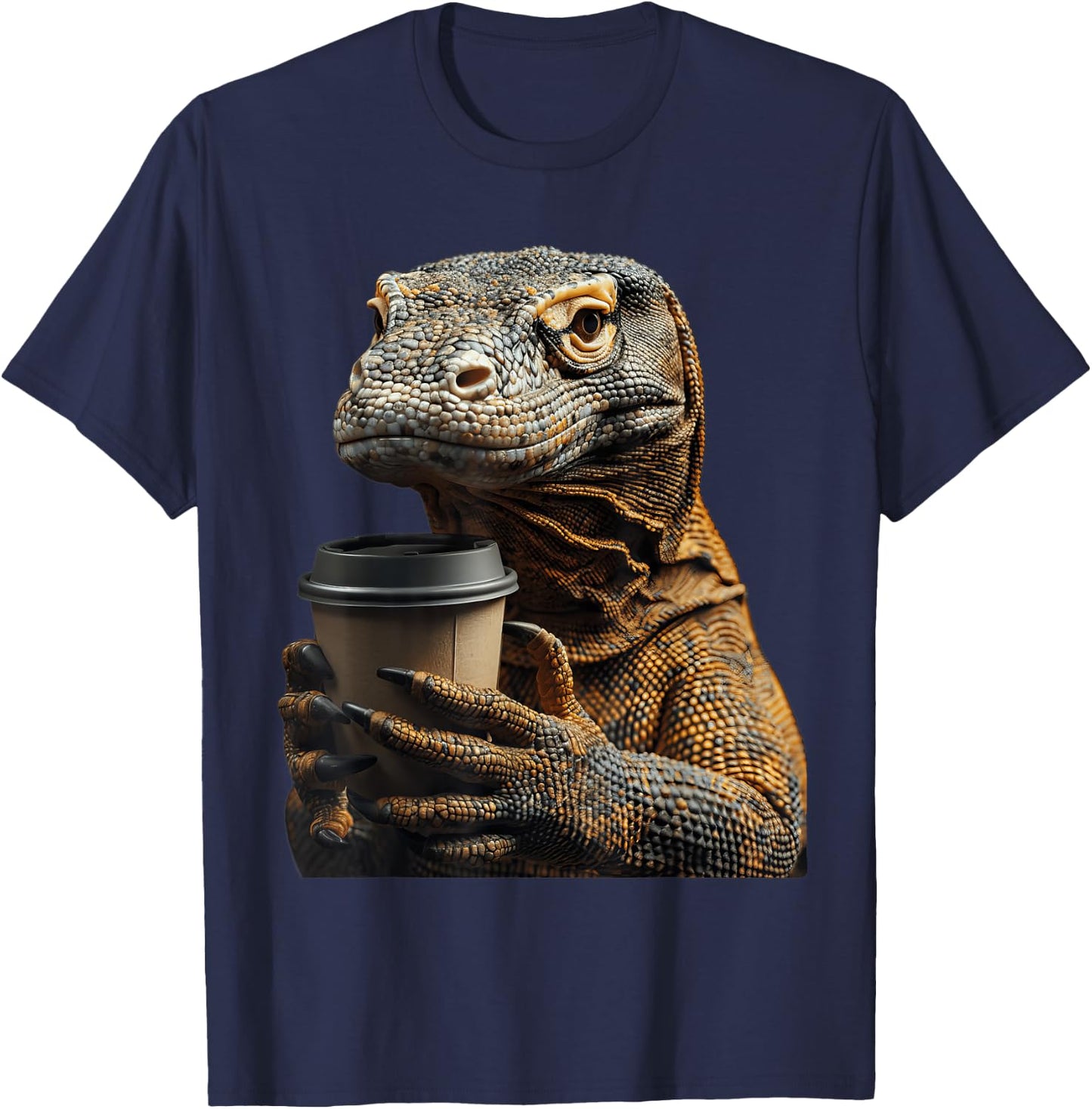 Komodo Dragon Coffee T-Shirt - T-Shirt | Navy