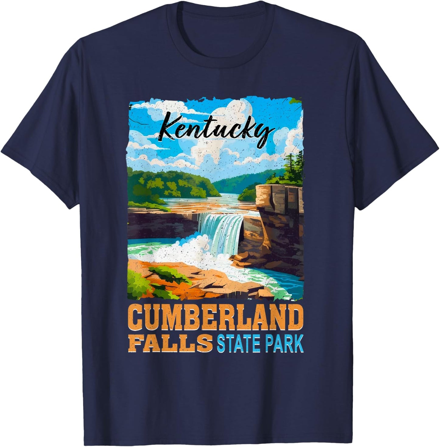 Cumberland Falls State Park Kentucky Hiking Vacay T-Shirt - T-Shirt | Navy