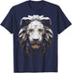 White Lion Polygon - Animal Art Lion T-Shirt - T-Shirt | Navy