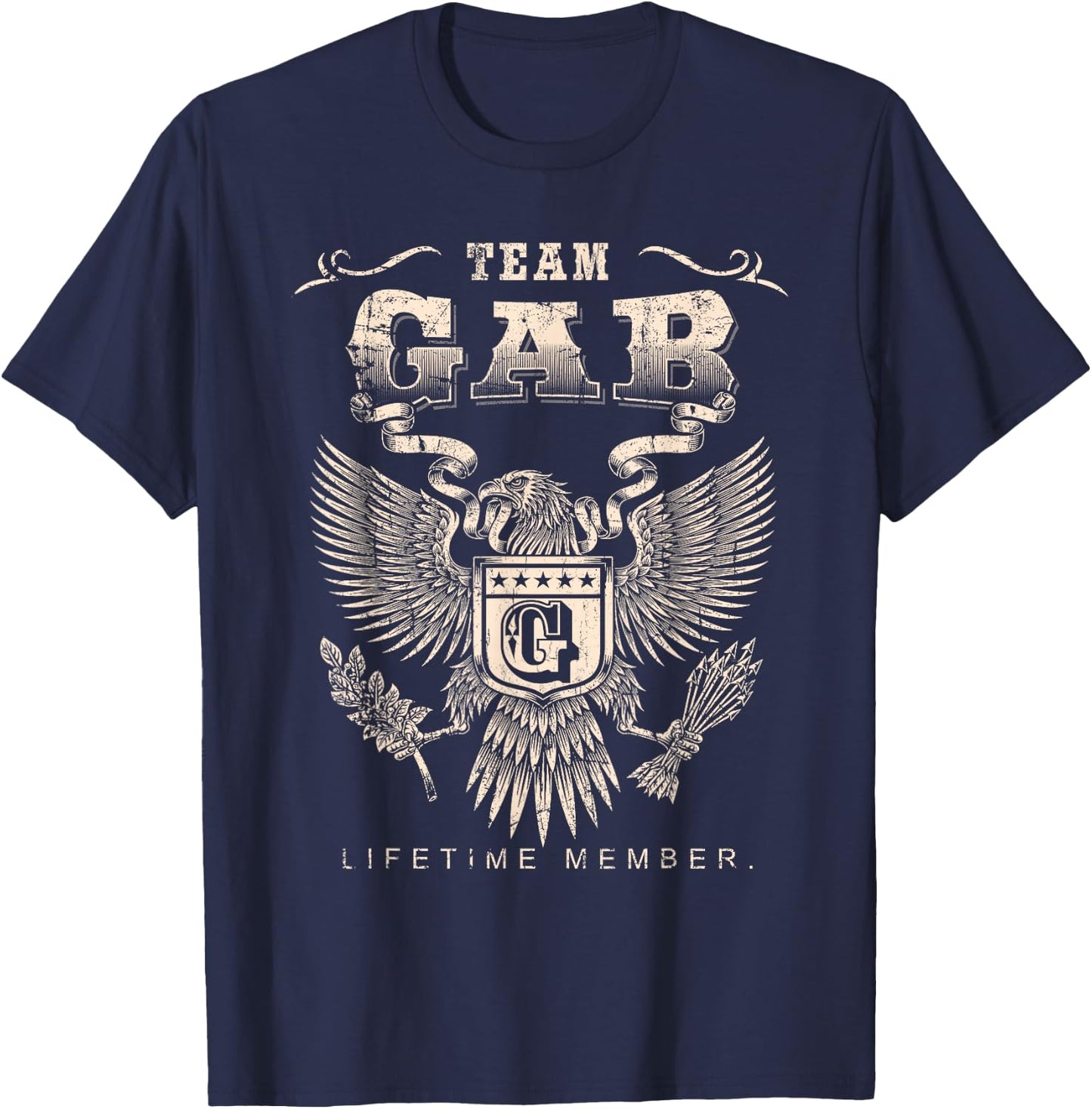Team Gab Lifetime Member - Gab Name T-Shirt - T-Shirt | Navy