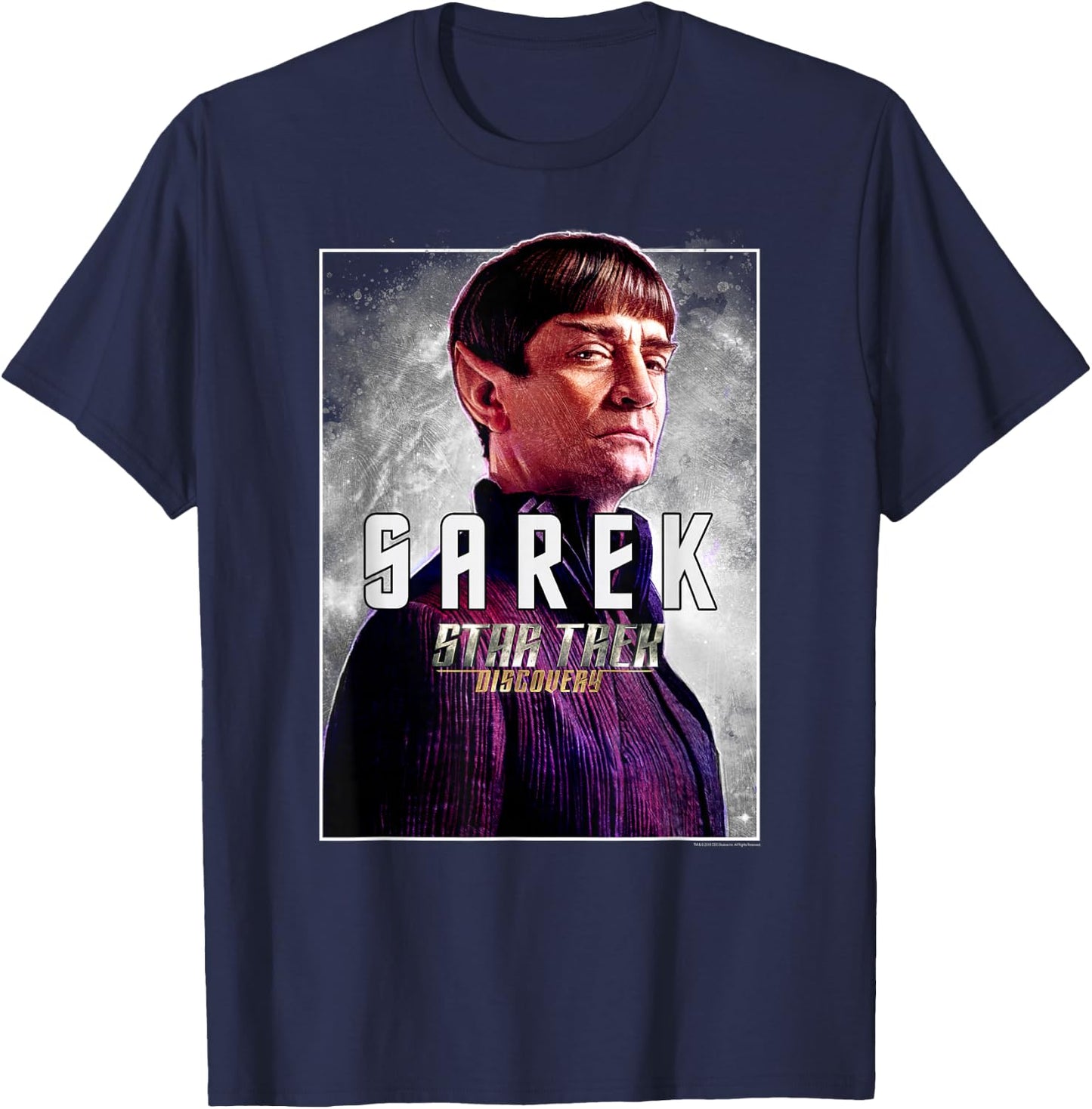 Star Trek Discovery Sarek Boxed Portrait T-Shirt - T-Shirt | Navy