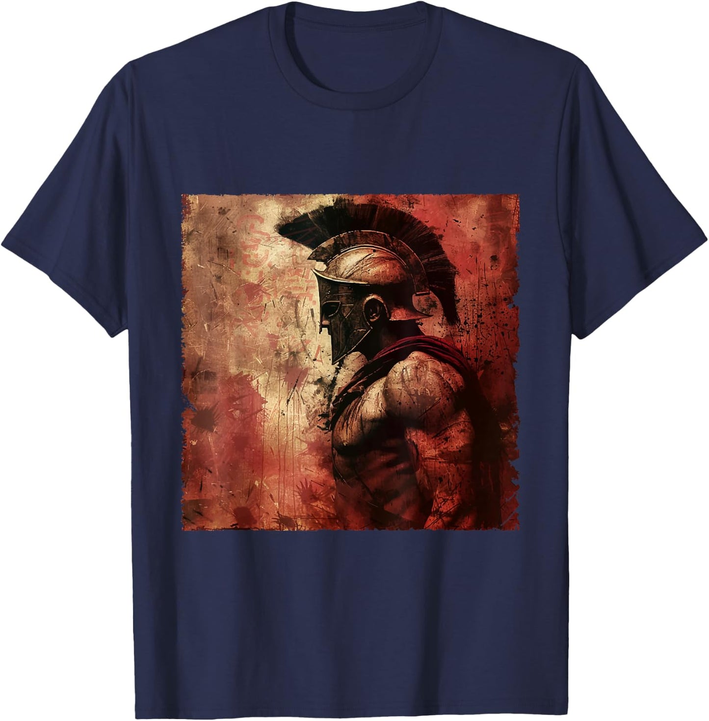 Sparta Spartan Fighter Helmet Greeks Leonidas Sparta T-Shirt - T-Shirt | Navy