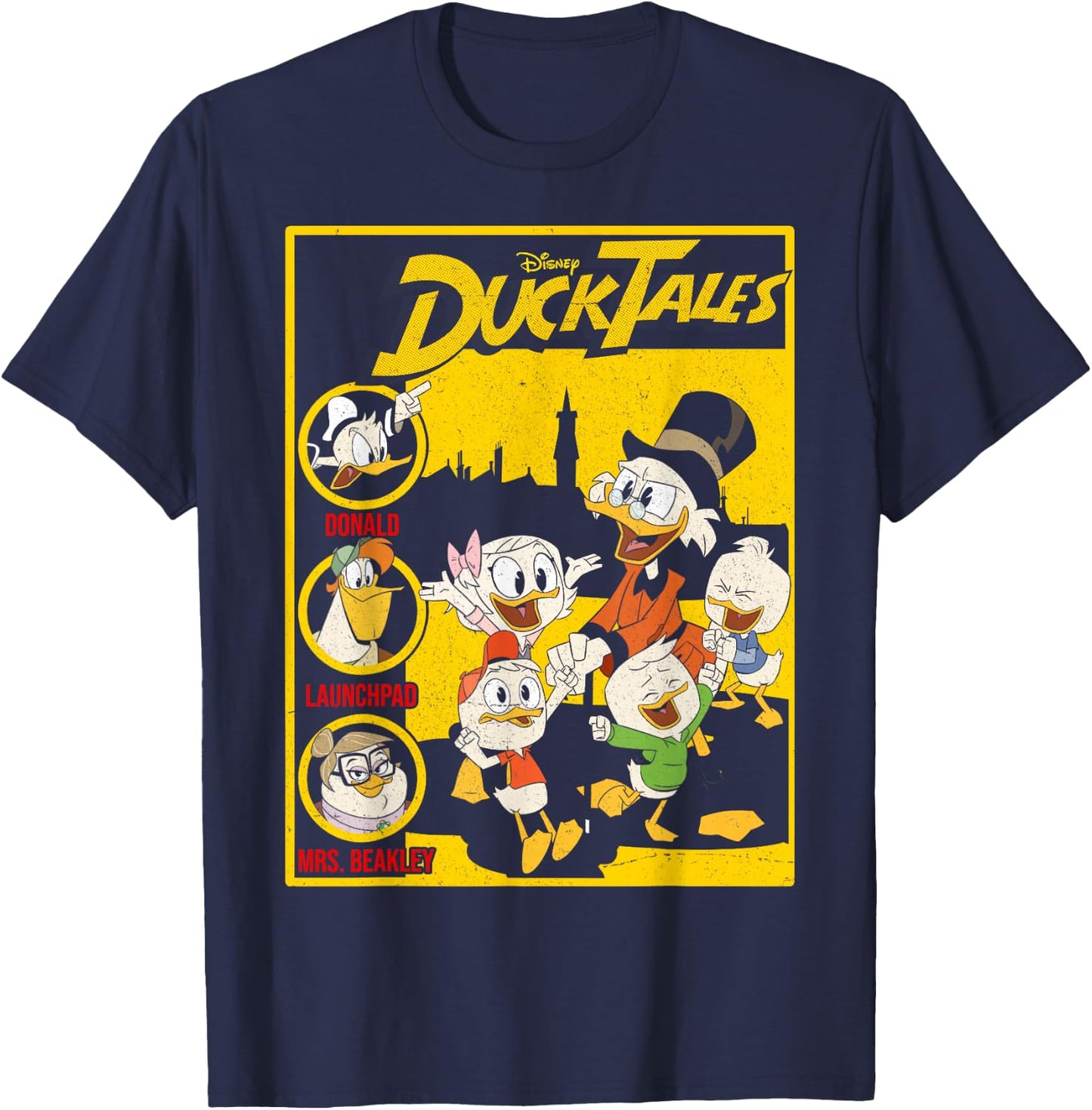Disney DuckTales Comic Book Cover Small T-Shirt - T-Shirt | Navy
