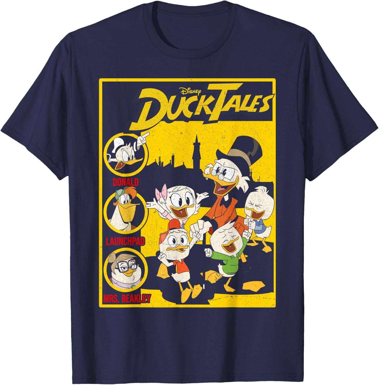 Disney DuckTales Comic Book Cover Small T-Shirt - T-Shirt | Navy