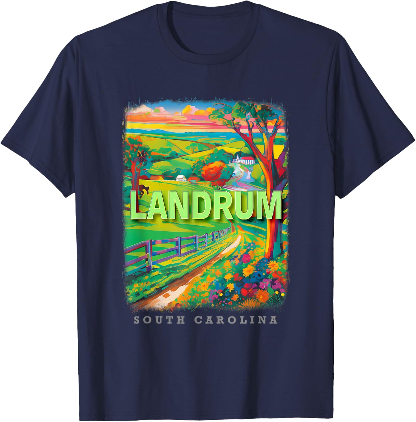 Landrum South Carolina SC Horse Country SD704 T-Shirt - T-Shirt | Navy