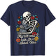 Cat Lover Cat Mom Skeleton My Cat & I Talk Sht About You T-Shirt - T-Shirt | Navy