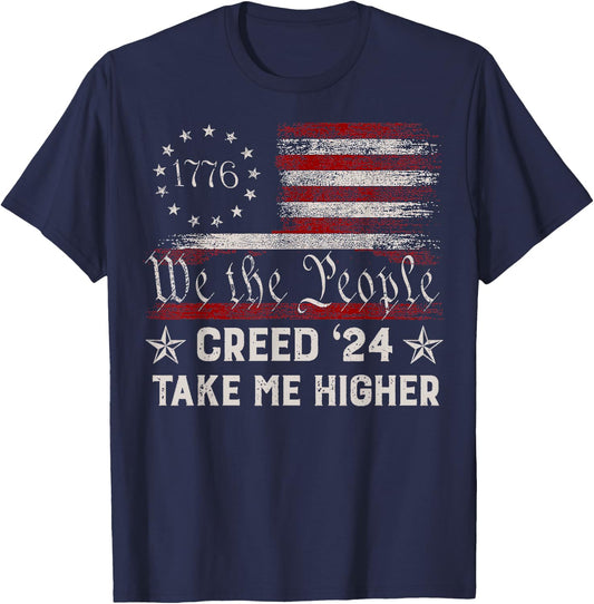 Creed 24' Take Me Higher American Flag T-Shirt - T-Shirt | Navy