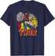 Marvel Avengers Vintage Comic Thor Mighty Hammer Throw T-Shirt - T-Shirt | Navy