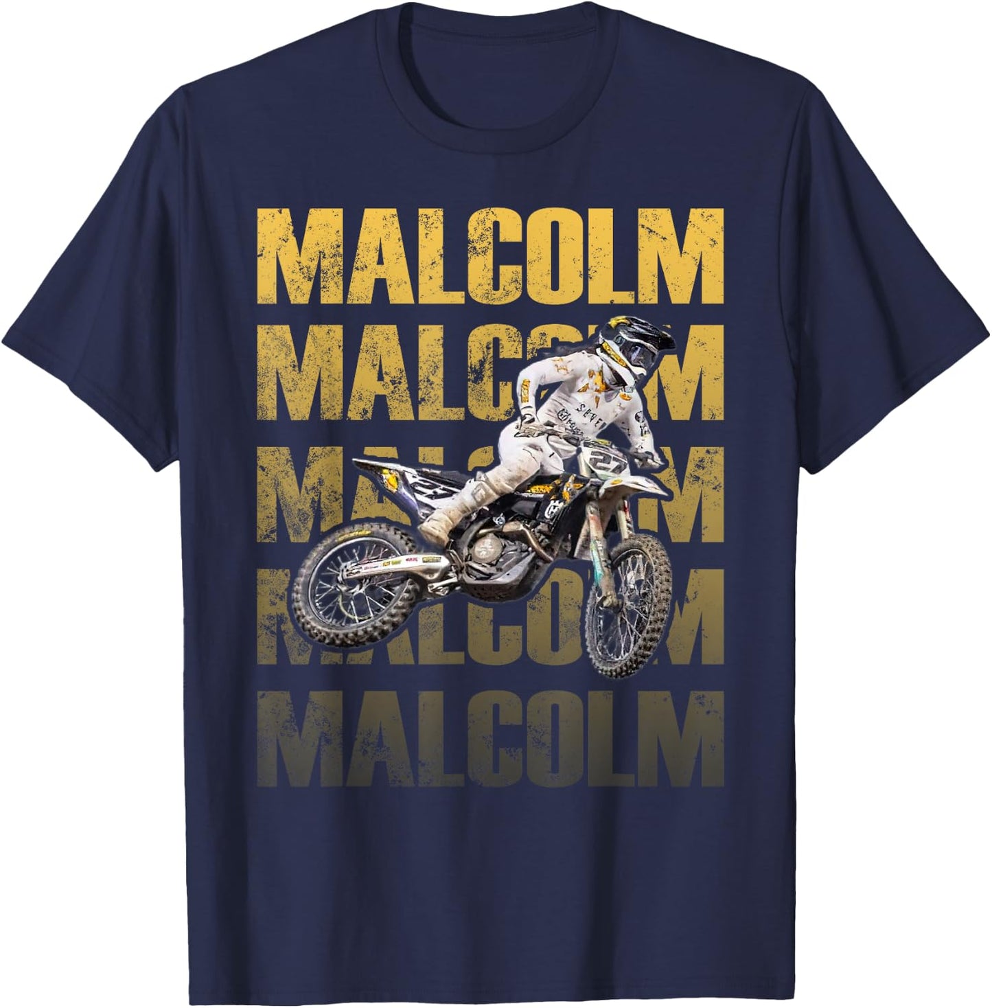 Vintage MS27 Motocross Motorcycle Father's Day T-Shirt - T-Shirt | Navy