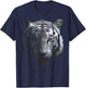 White Tiger Artwork - Mandala Animal Art Tiger T-Shirt - T-Shirt | Navy