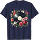 Vinyl Record Flower Men Disc Jockey Vinyl Lover T-Shirt - T-Shirt | Navy