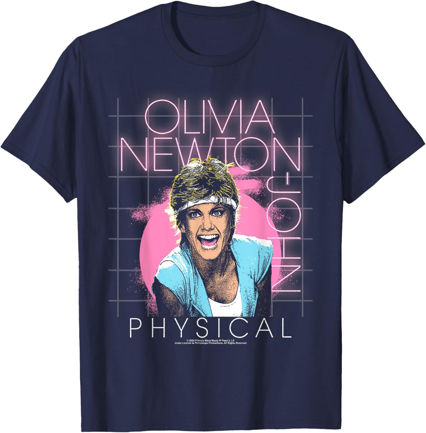 Popfunk Olivia Newton-John Let's Get Physical T-Shirt - T-Shirt | Navy
