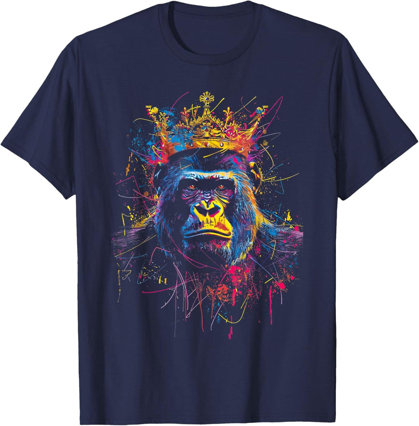 Gorilla King Alpha silverback T-Shirt - T-Shirt | Navy