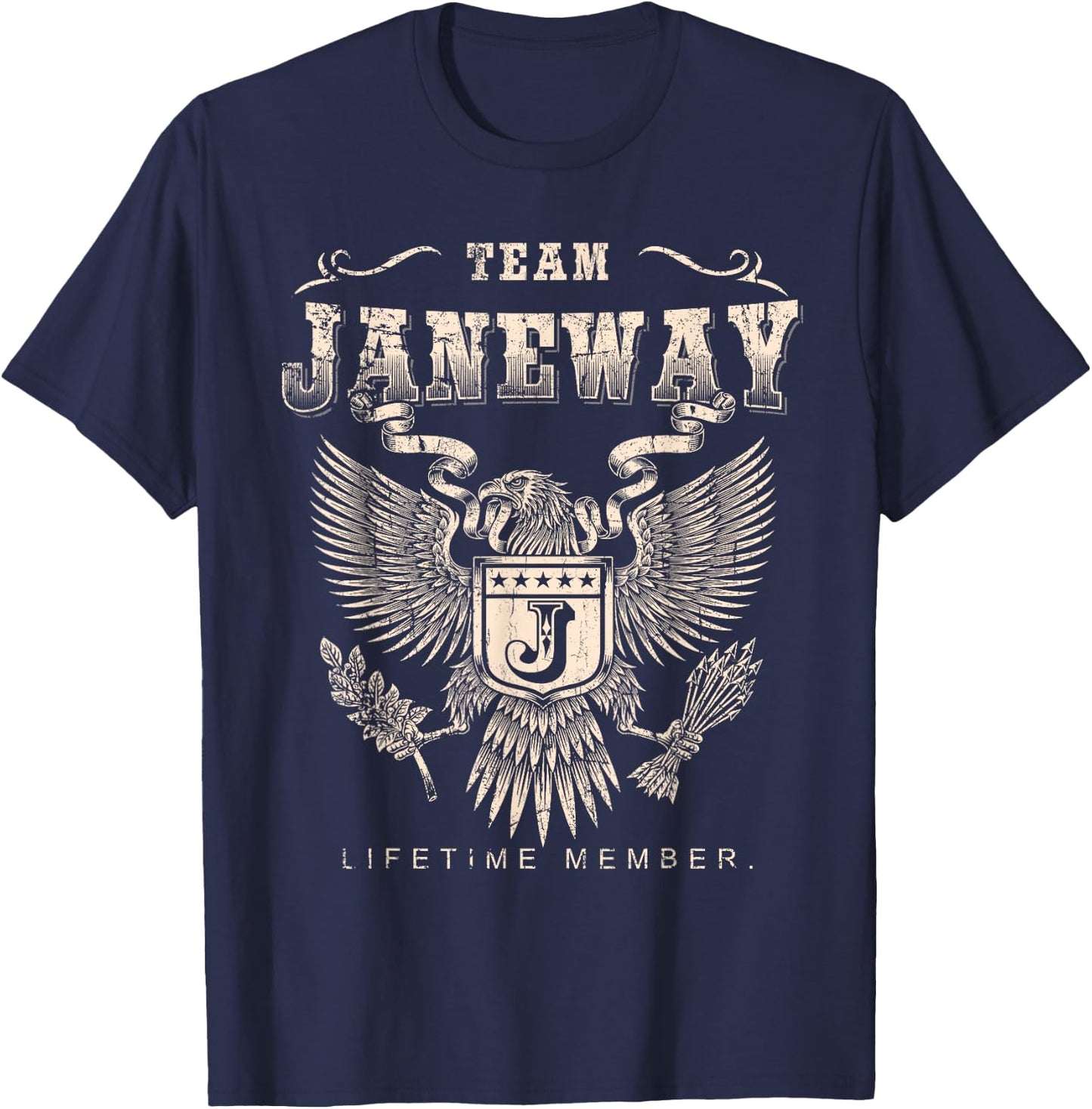 Team Janeway Lifetime Member - Janeway Name T-Shirt - T-Shirt | Navy