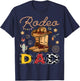 Rodeo Dad Western Birthday Cowboy Matching Family T-Shirt - T-Shirt | Navy