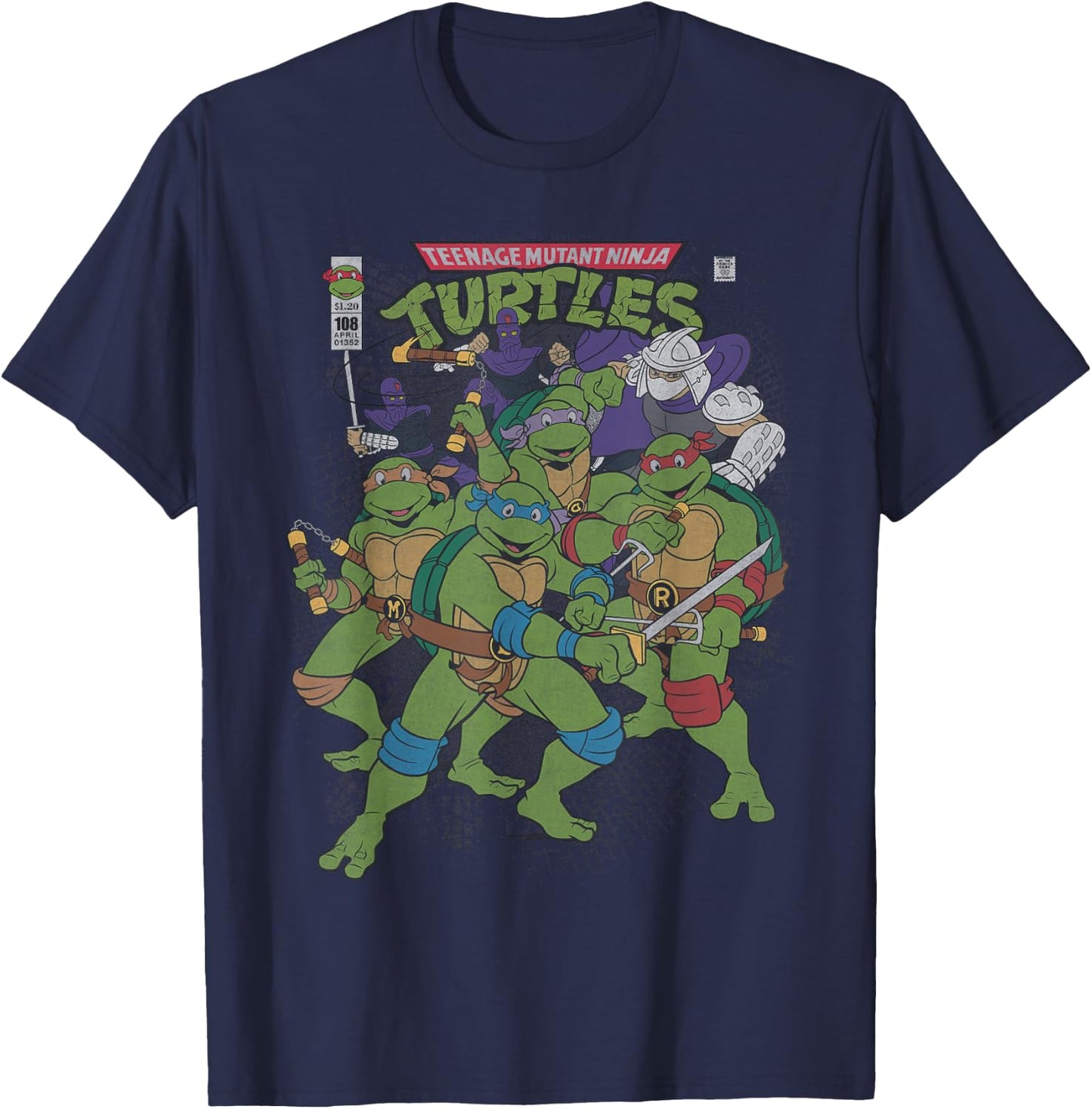 T.M.N.T. Comic Book Cover Group Shot T-Shirt - T-Shirt | Navy