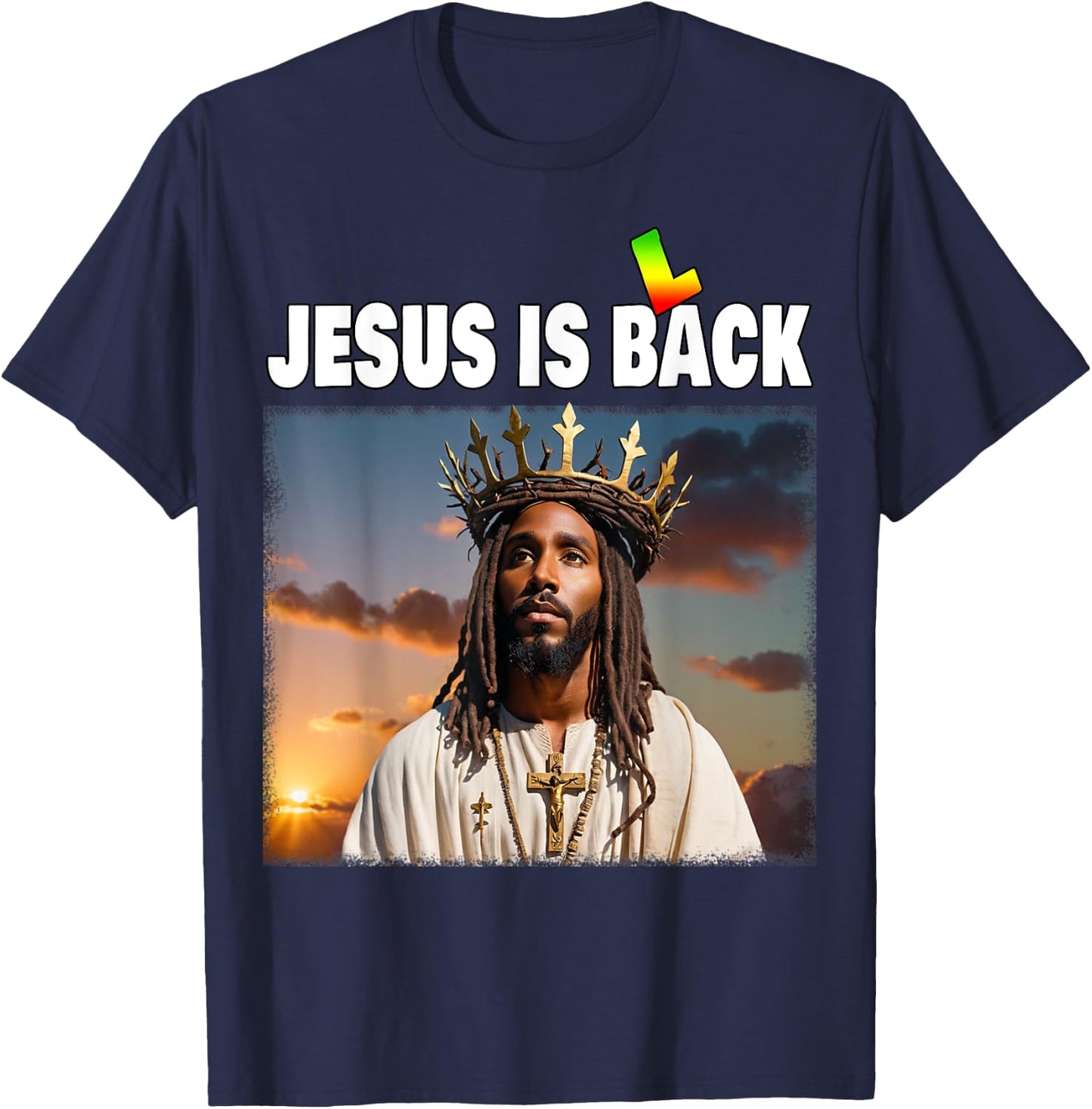 Black History Jesus T-Shirt - T-Shirt | Navy