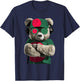 Bangladeshi Flag Bear Sunglasses Souvenir Product Bangladesh T-Shirt - T-Shirt | Navy