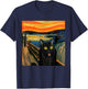 The Scream Black Cat by Munch Edvard Famous Painting Funny T-Shirt - T-Shirt | Navy