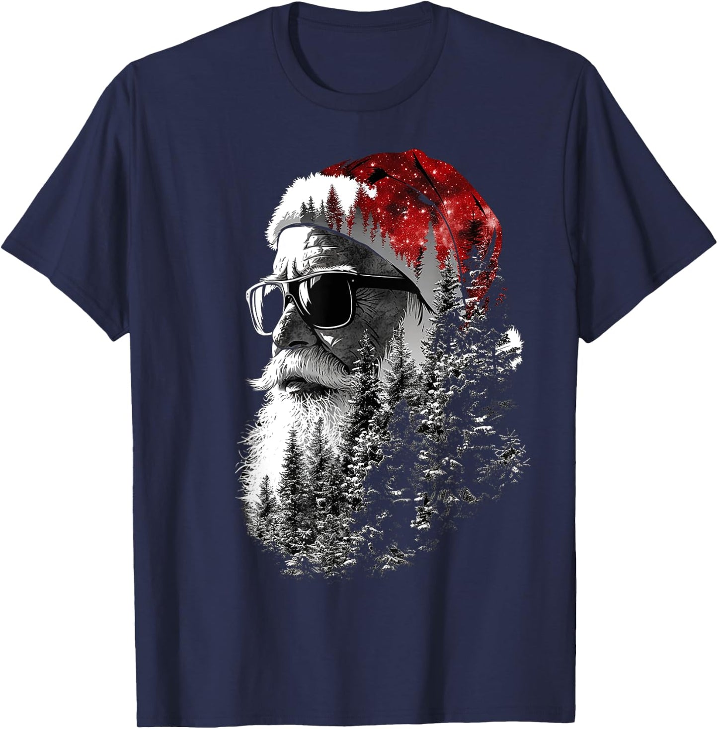 Santa Claus Christmas Motif X-Mas Sunglasses Santa Claus T-Shirt - T-Shirt | Navy
