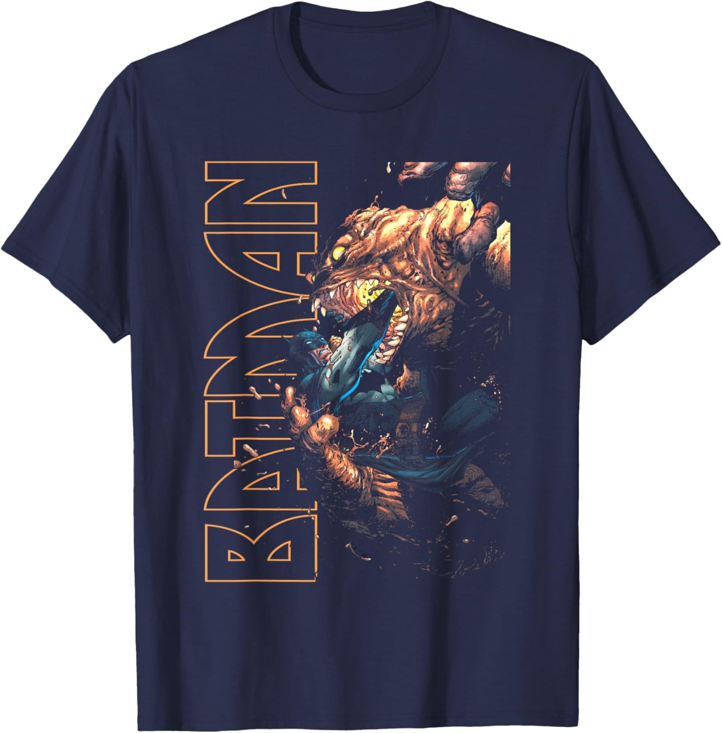 Batman Clayface Attack T-Shirt - T-Shirt | Navy