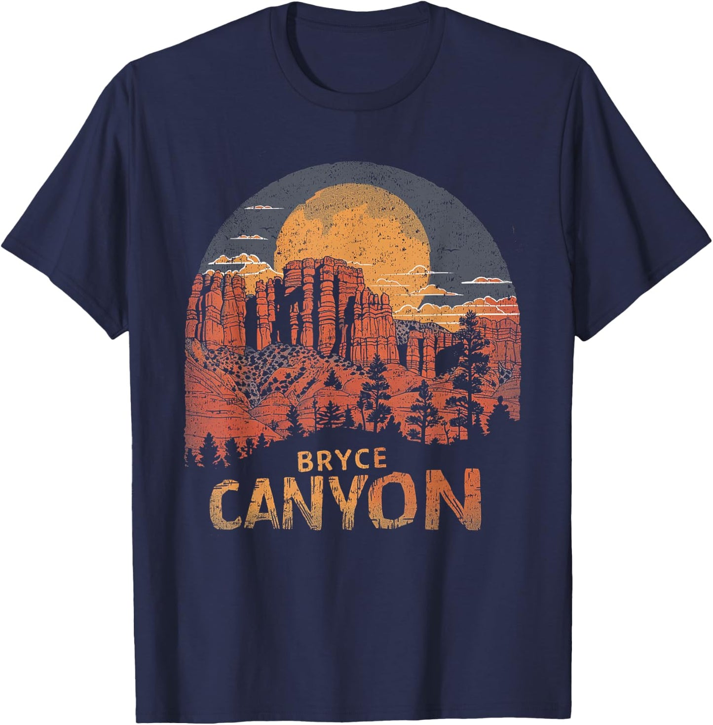 Bryce Canyon - US National Park Vintage Men Women Kids Utah T-Shirt - T-Shirt | Navy