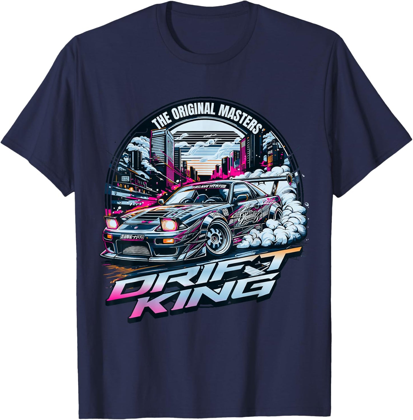 Cool Racing Vintage Japanese JDM Tokyo Japan Drift Race Car T-Shirt - T-Shirt | Navy