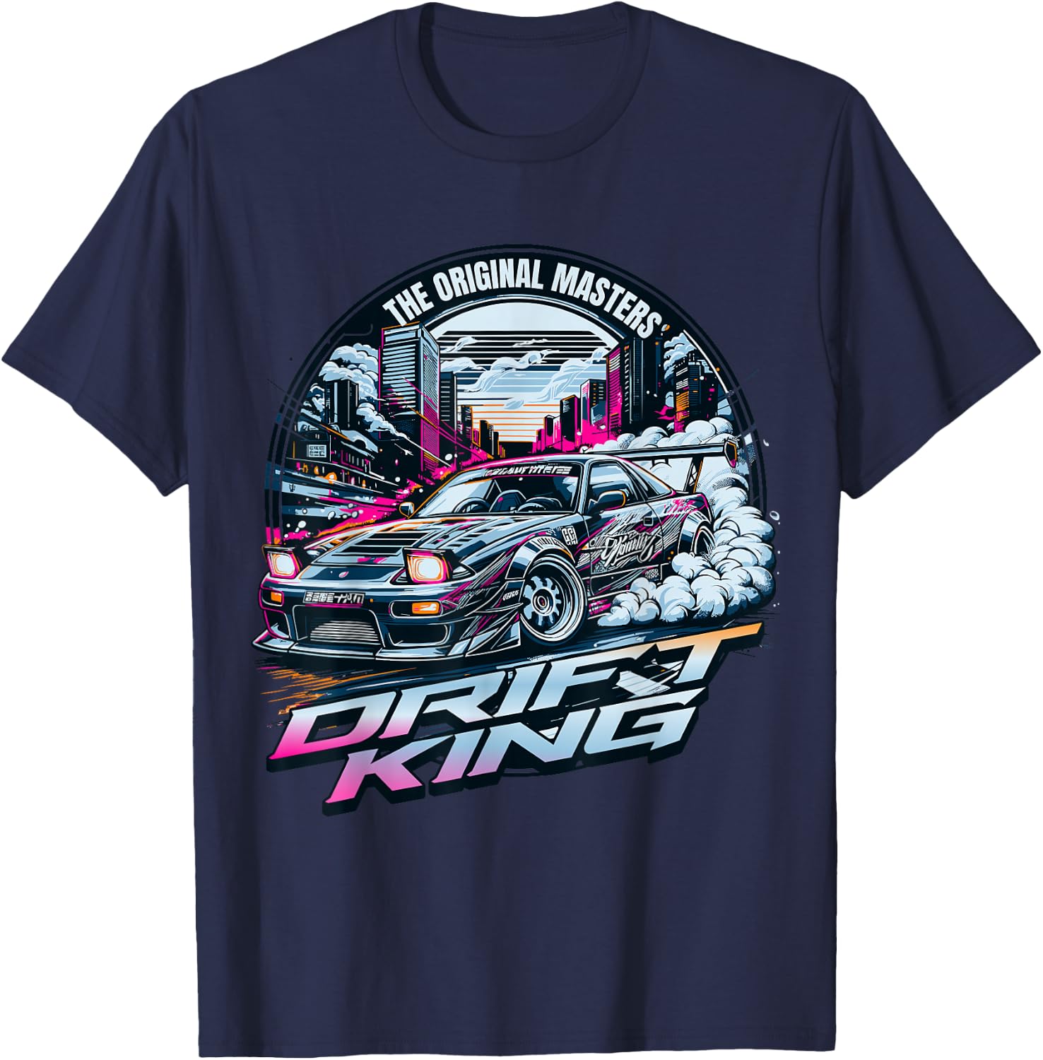 Cool Racing Vintage Japanese JDM Tokyo Japan Drift Race Car T-Shirt - T-Shirt | Navy