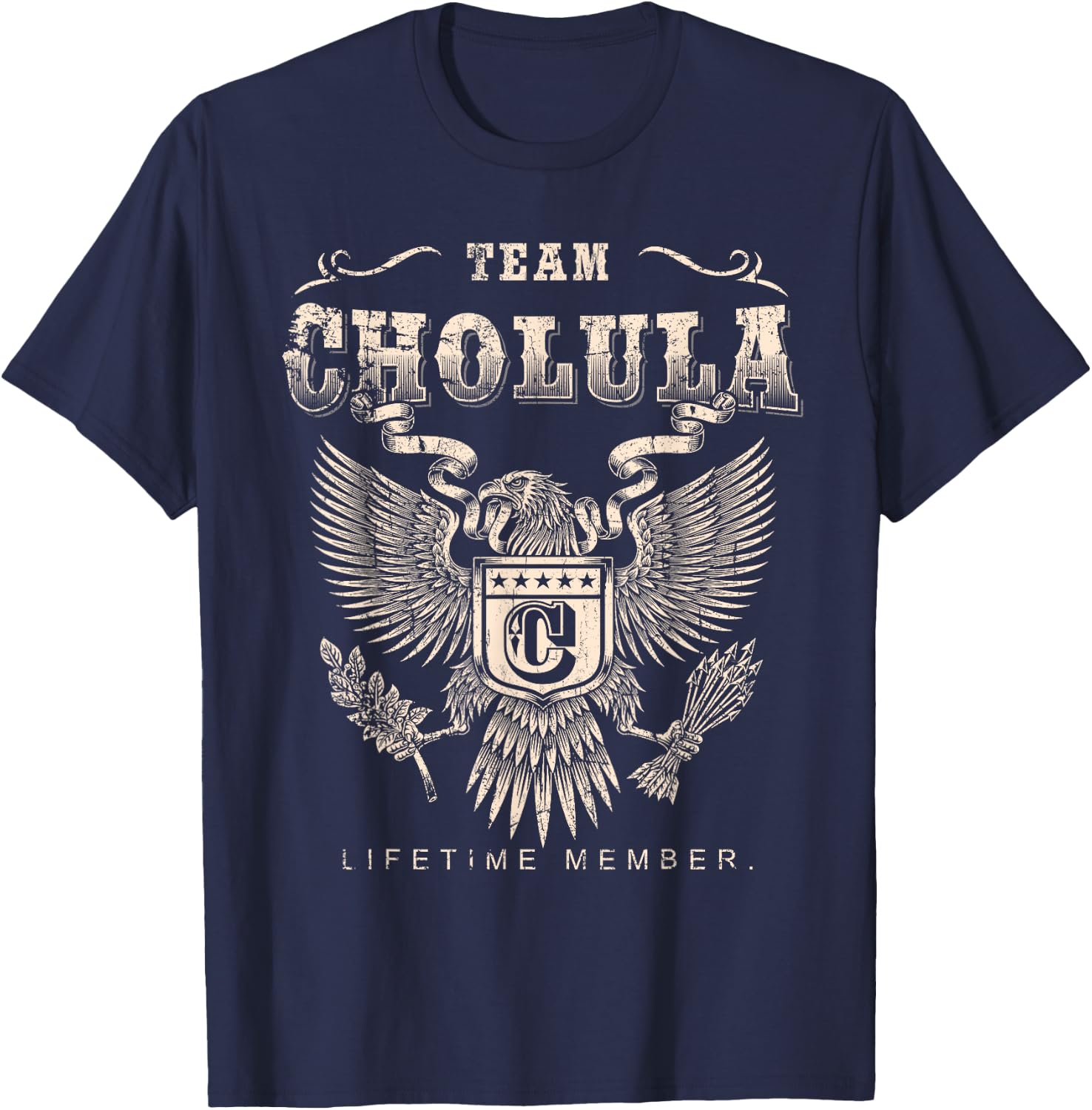 Team Cholula Lifetime Member - Cholula Name T-Shirt - T-Shirt | Navy