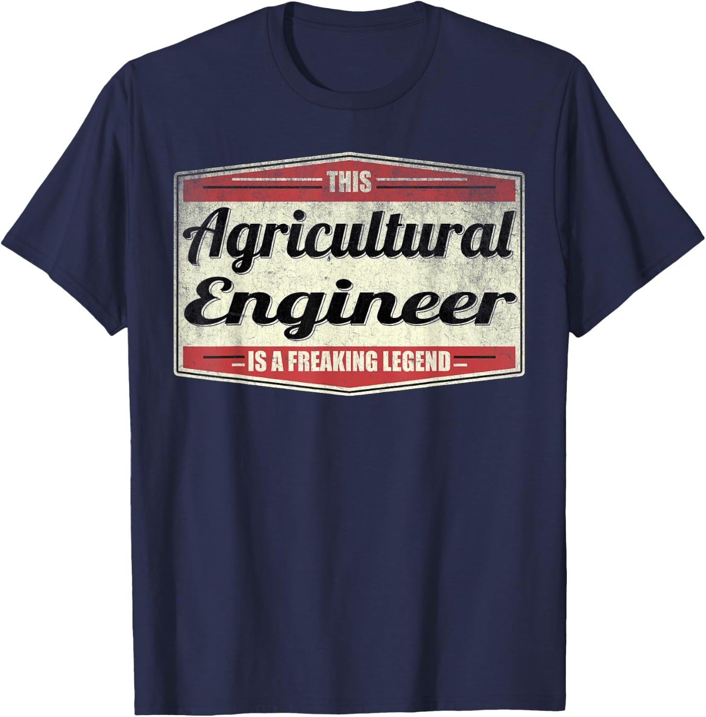 Funny Profession Quote Vintage Agricultural Engineer T-Shirt - T-Shirt | Navy