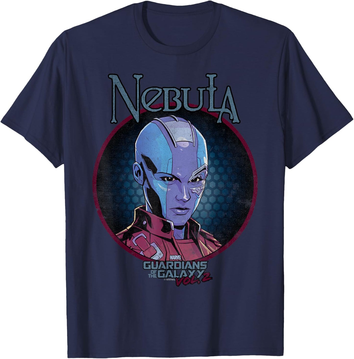 Marvel Guardians of The Galaxy Vol 2 Nebula Rock Portrait T-Shirt - T-Shirt | Navy