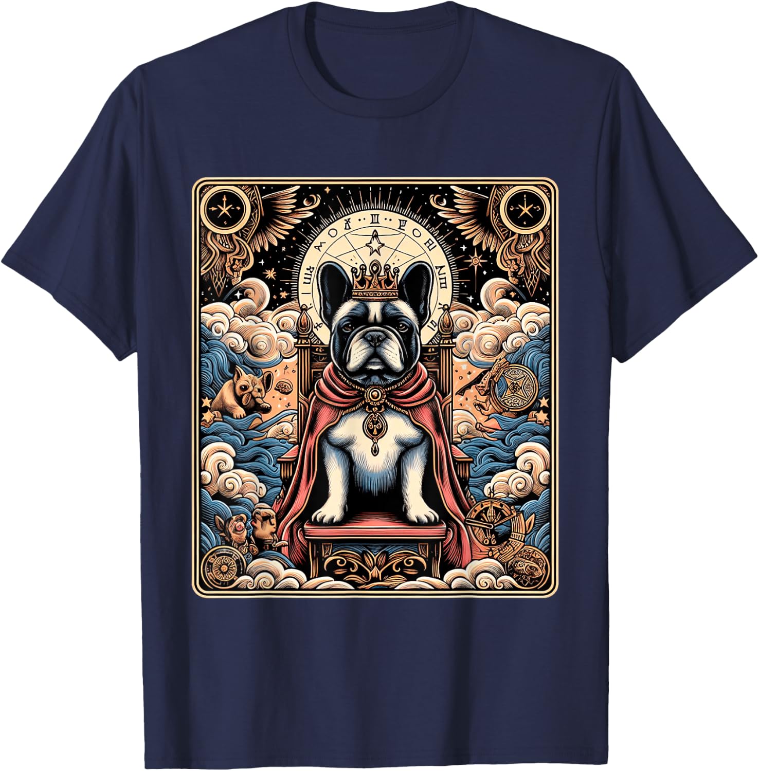 French Bulldog tarot card Women T-Shirt - T-Shirt | Navy