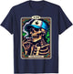 Tarot Card The Stoner Weed Lover Skeleton Cannabis 420 Party T-Shirt - T-Shirt | Navy