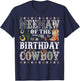 Meemaw Of The Birthday Cowboy Rodeo Meemaw T-Shirt - T-Shirt | Navy