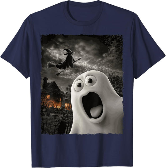 Funny Boo Ghost Witch Halloween Costume T-Shirt - T-Shirt | Navy