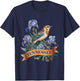 Tennessee Northern Mockingbird Bird and Iris Flower T-Shirt - T-Shirt | Navy