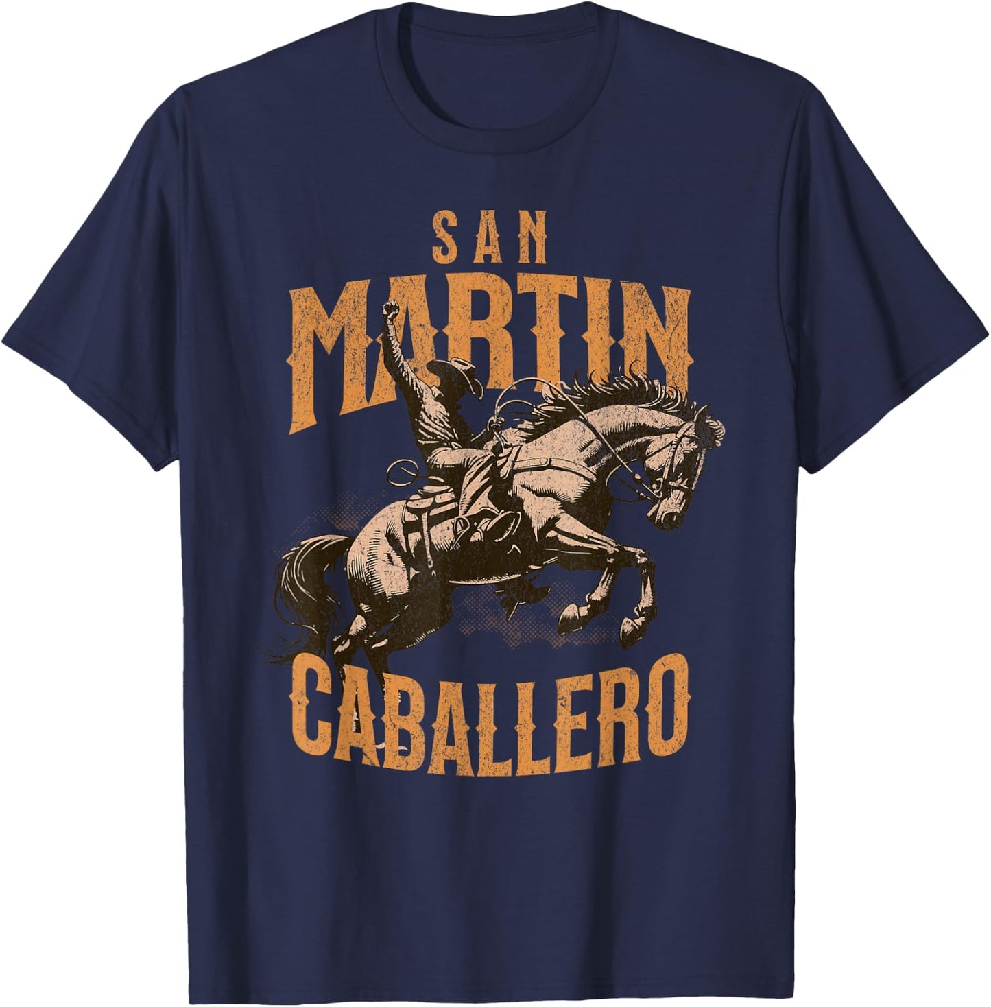 San Martin Caballero St Martin of Tours Catholic Saint Horse T-Shirt - T-Shirt | Navy