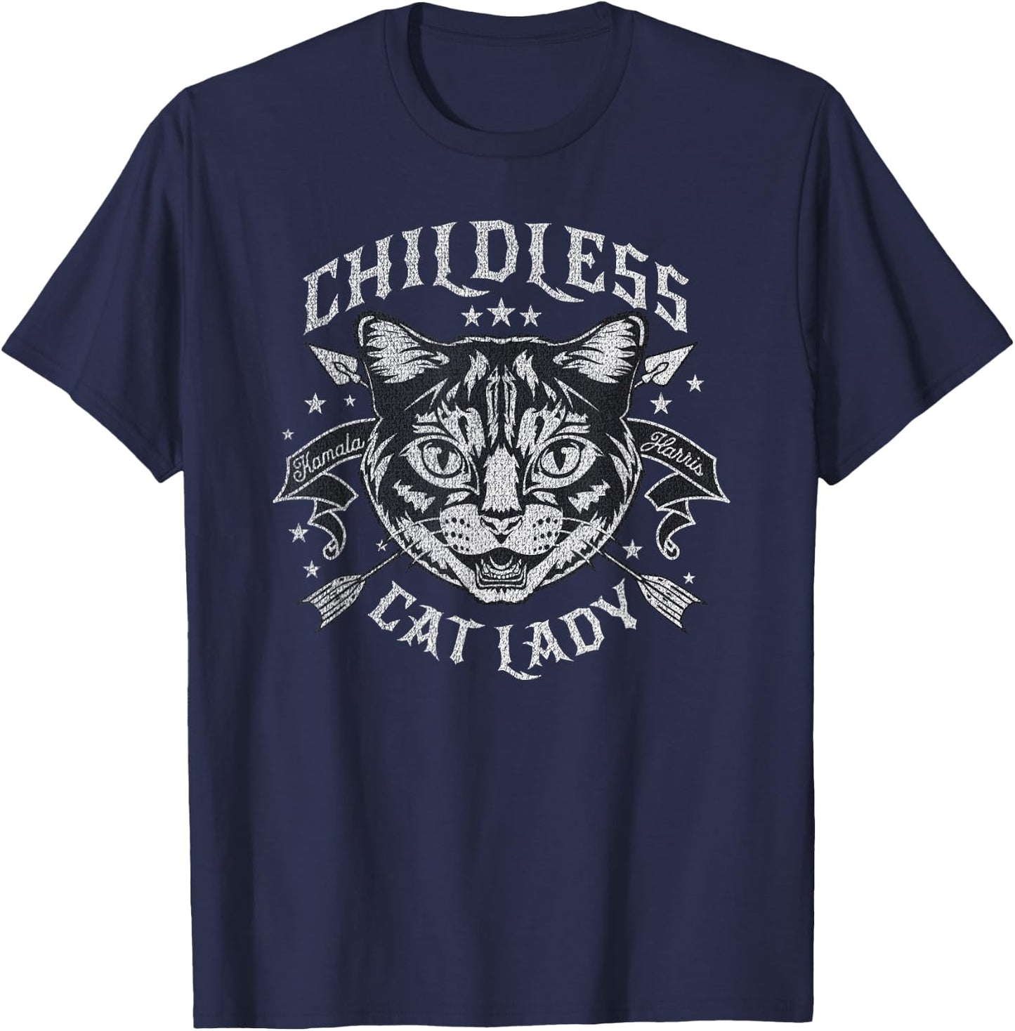 Childless Cat Lady T-Shirt - T-Shirt | Navy