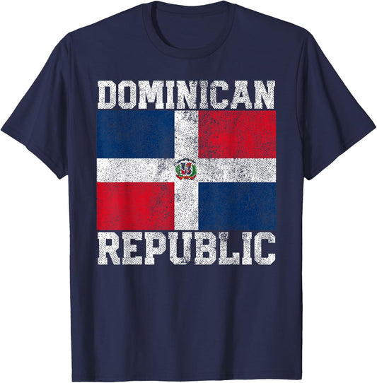 Dominican Republic Flag National Pride Roots Country Family Small T-Shirt - T-Shirt | Navy