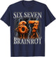 Funny 67 Italian Brainrot Tung Tung Sahur Six Seven T-Shirt - T-Shirt | Navy