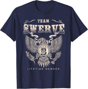 Team Swerve Lifetime Member - Swerve Name T-Shirt - T-Shirt | Navy