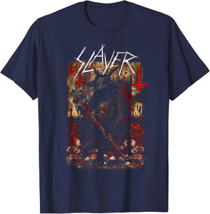 Slayer – Hellthrone T-Shirt - T-Shirt | Navy