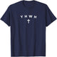 YHWH Christian Minimalist Aesthetic Women T-Shirt - T-Shirt | Navy