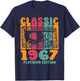 Born In 1967, Retro Mix Tape Platinum Edition 1967 Birthday T-Shirt - T-Shirt | Navy
