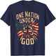One Nation Under God Christian Patriotic American Flag T-Shirt - T-Shirt | Navy