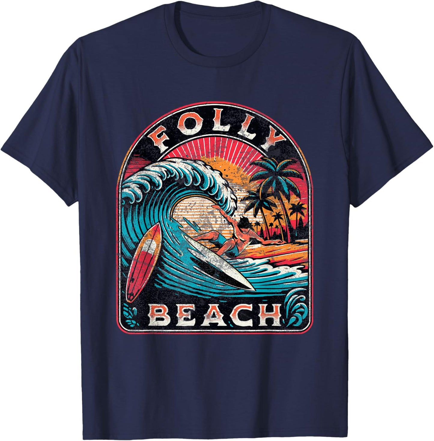 Folly Beach T-Shirt - T-Shirt | Navy