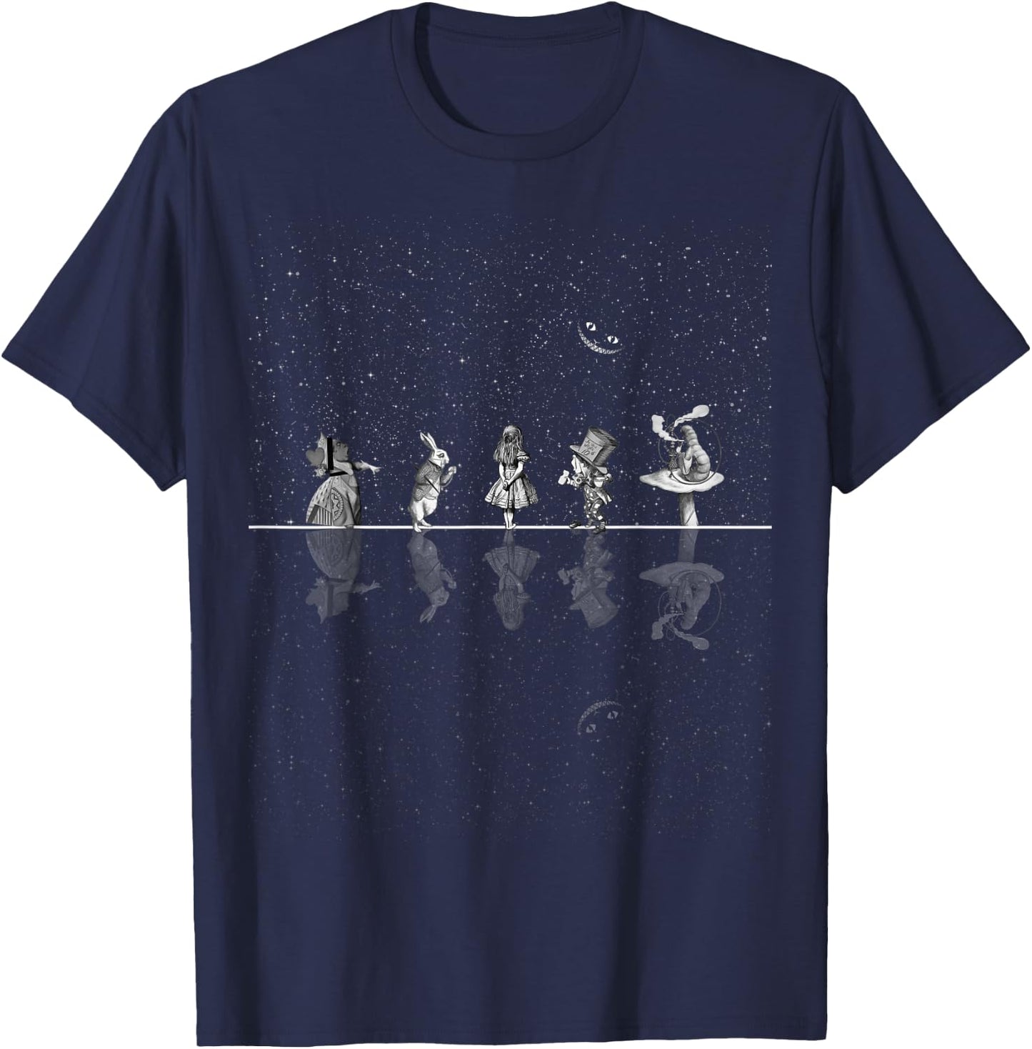 Wonderland Starry Night - Alice In Wonderland T-Shirt - T-Shirt | Navy